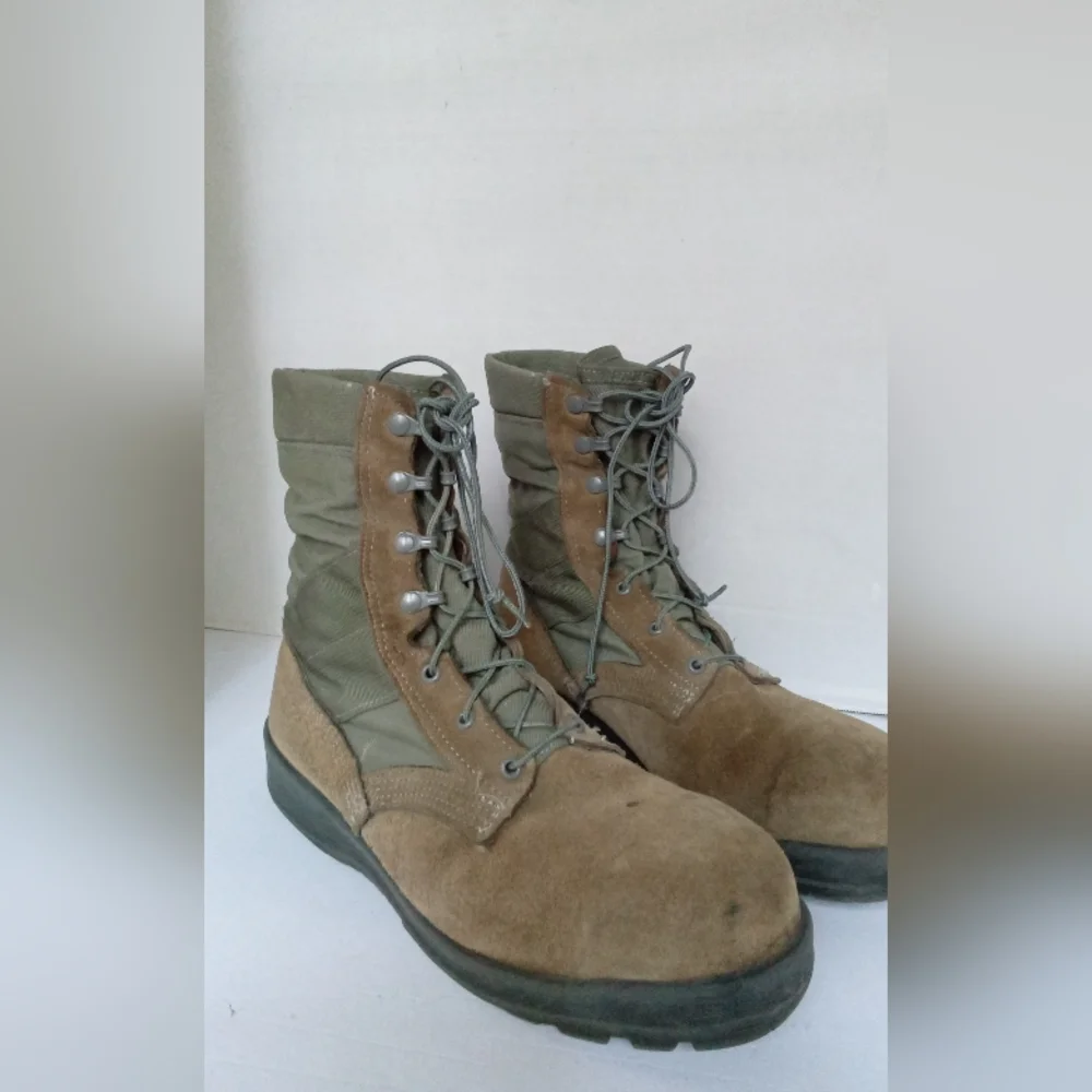 Military Style Combat Boots Work‎ Hiking Boots Suede Leather